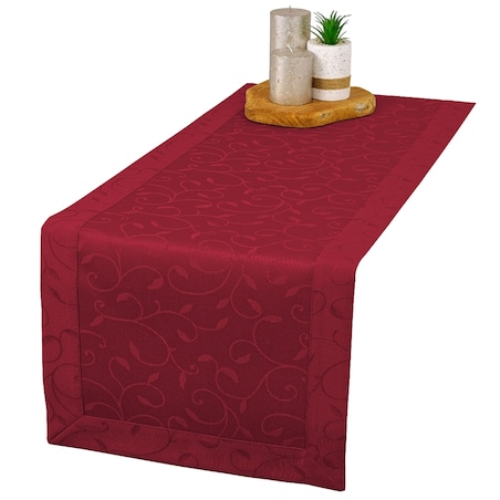 Bieżnik Dafne bordowy (2043) O5 - 40x240 cm - bordowy