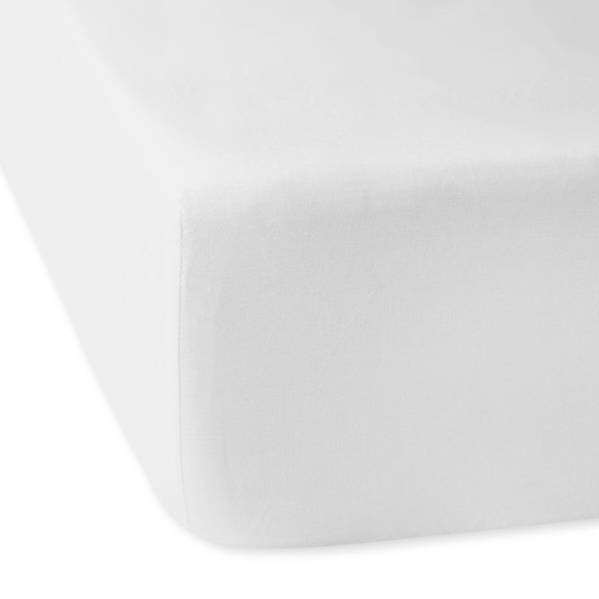 Prześcieradło z bawełny satynowej z gumką 120x200 kolor Biały