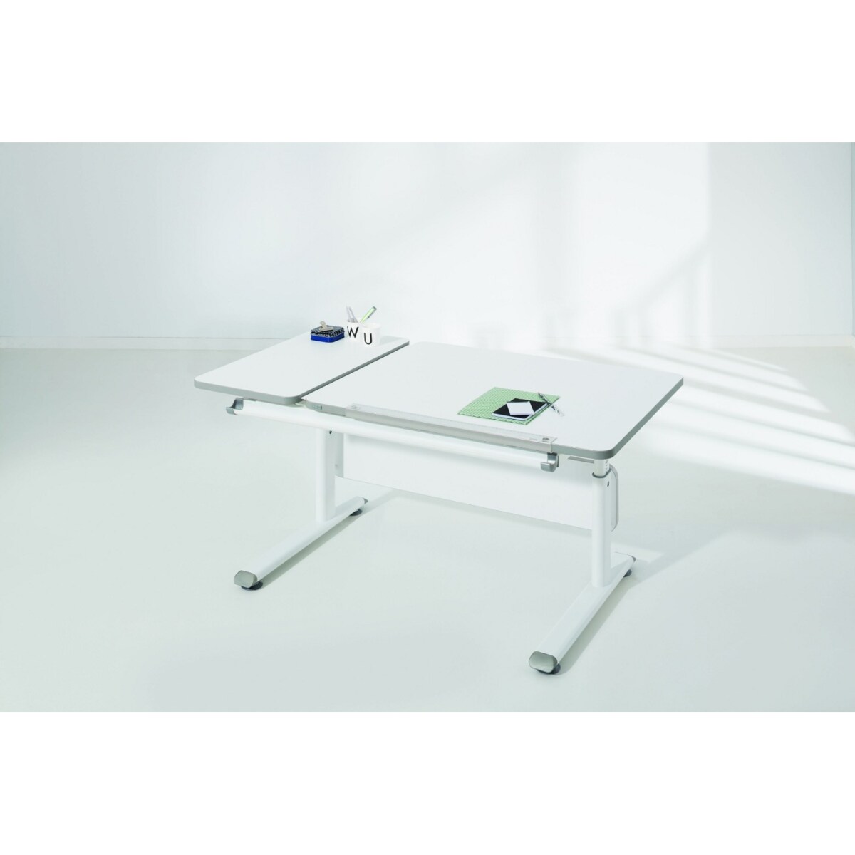 Biurko regulowane PAIDI DIEGO GT 130 cm – kredowa biel / biały