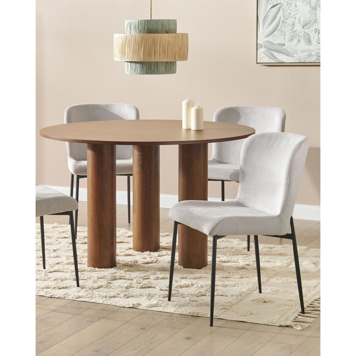 Zestaw 2 krzeseł do jadalni ADA Jasnoszary