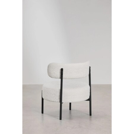 Krzesło tapicerowane bouclé, kremowy, Anisa