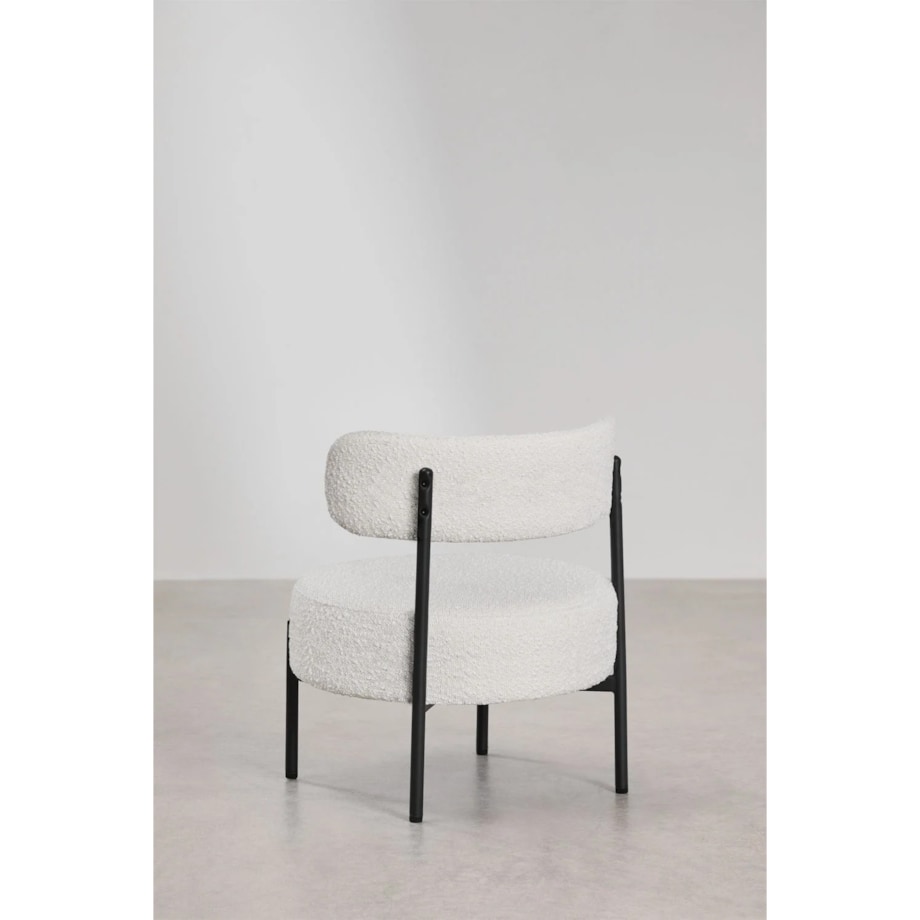 Krzesło tapicerowane bouclé, kremowy, Anisa