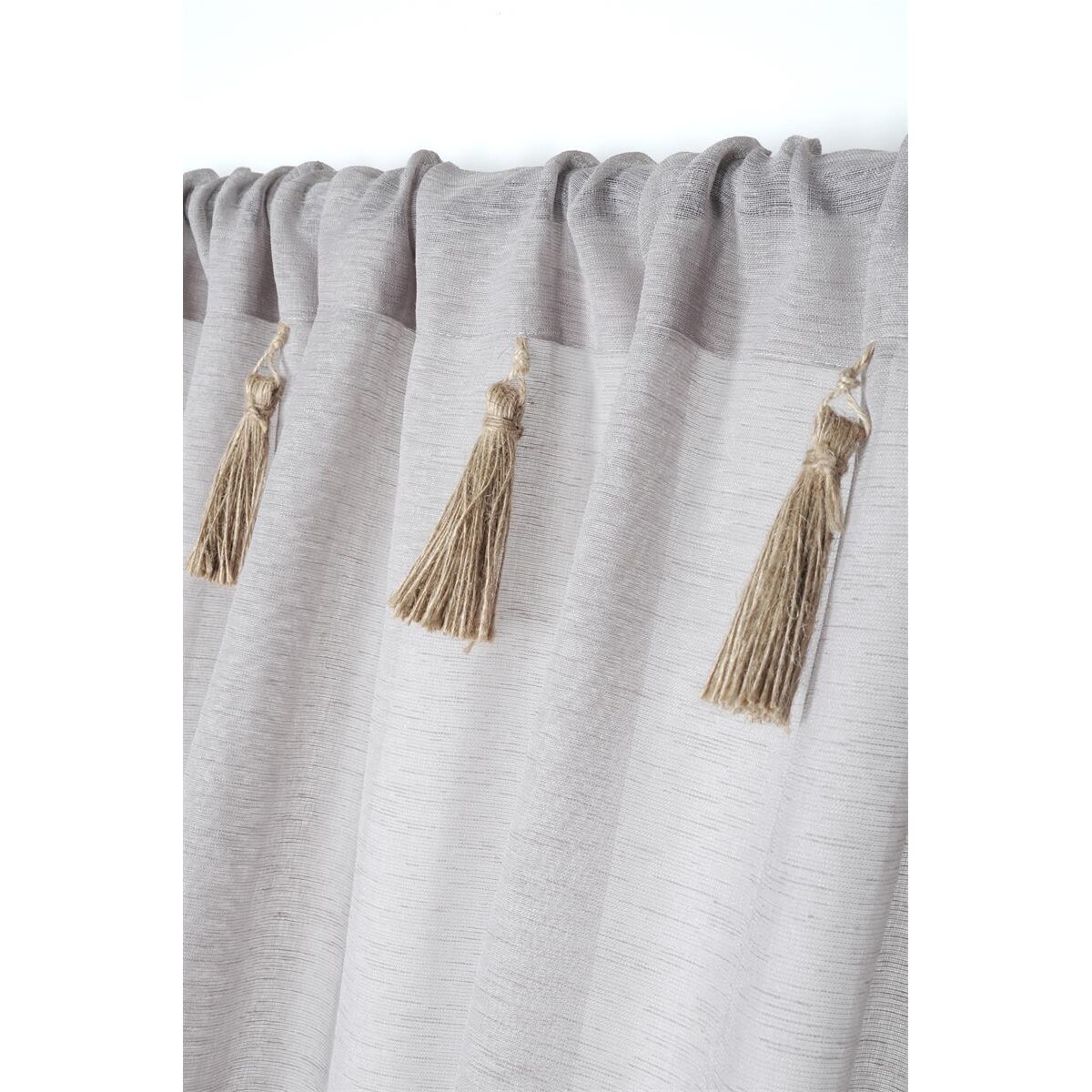 Firana IBIZA z ozdobnymi chwostami, 140 x 260 cm