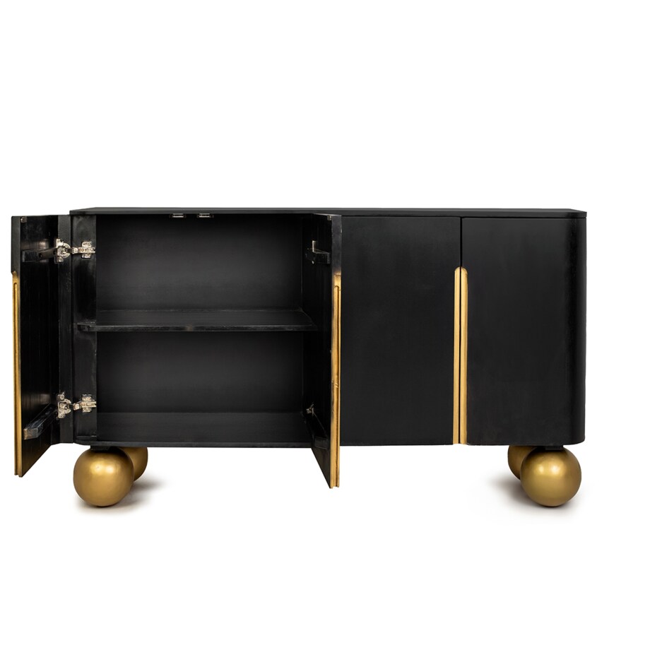 MaMaison komoda ORGANIC czarna / złota / drewno