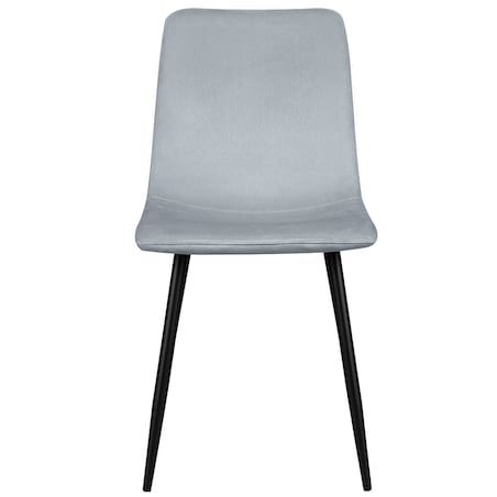 Krzesło tapicerowane welurowe klasyczne szare gładkie do salonu jadalni