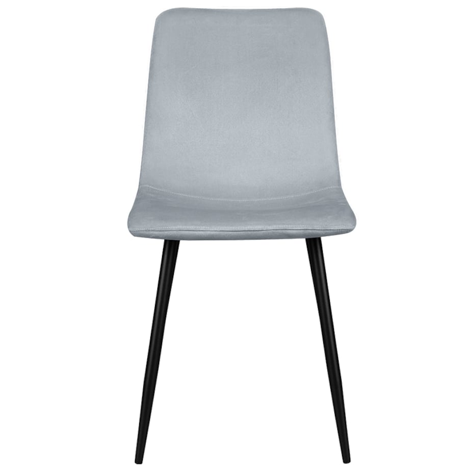 Krzesło tapicerowane welurowe klasyczne szare gładkie do salonu jadalni