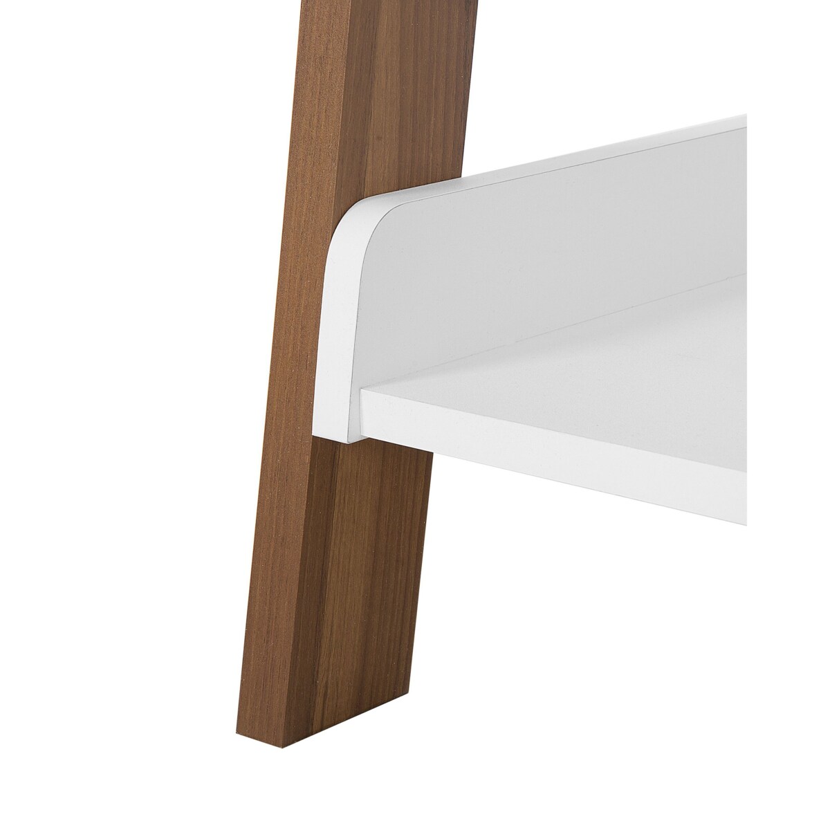 Regał drabina 5 półek ciemne drewno z białym MOBILE TRIO