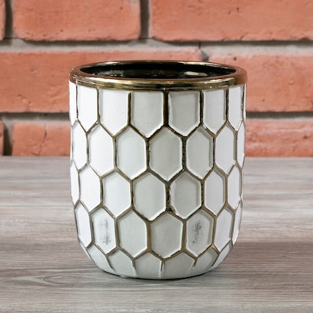 DONICA IGLOO ceramiczna biało-złota śr. 13cm