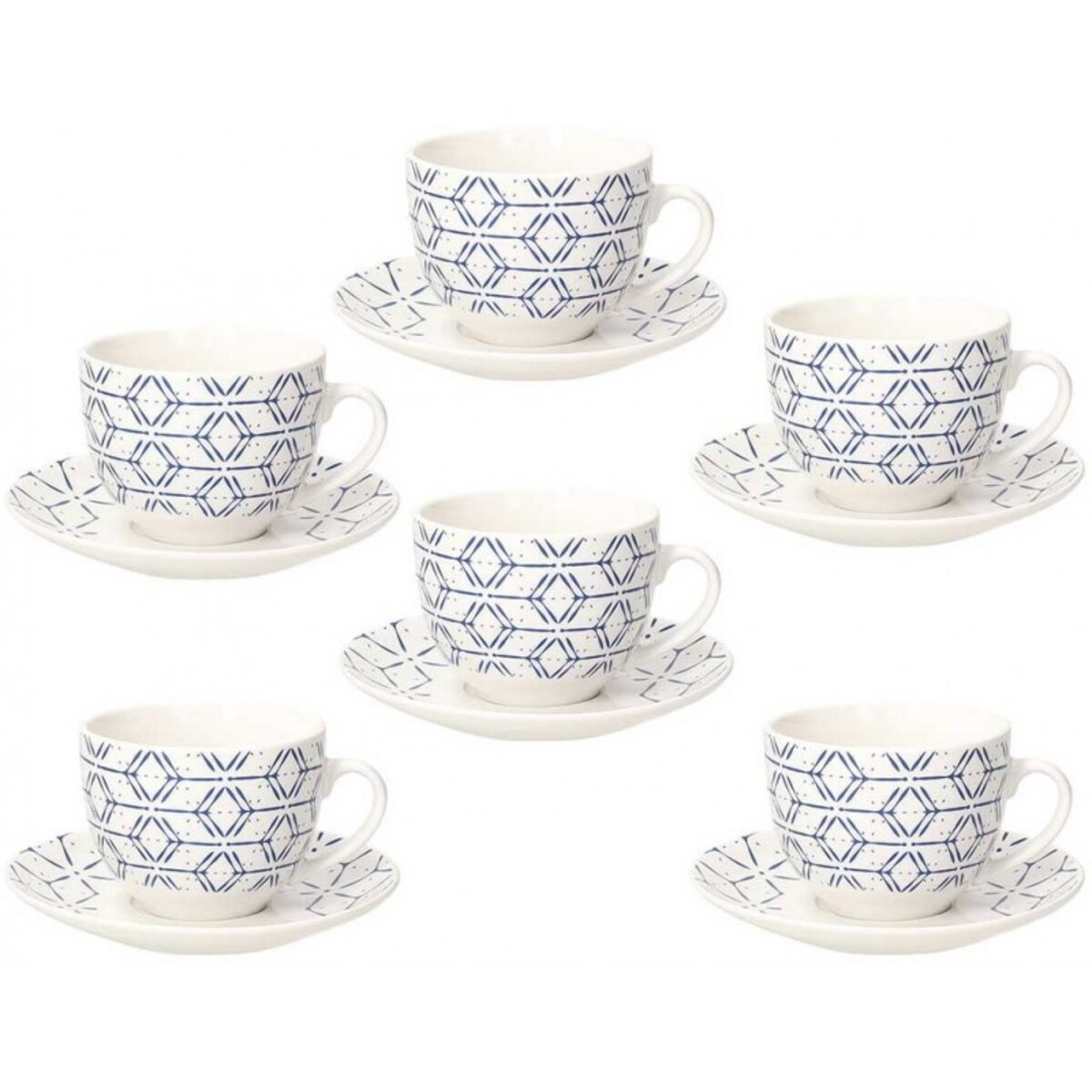 Tognana Contemporary Down Town Komplet 6 Filiżanek do Herbaty 270 ml