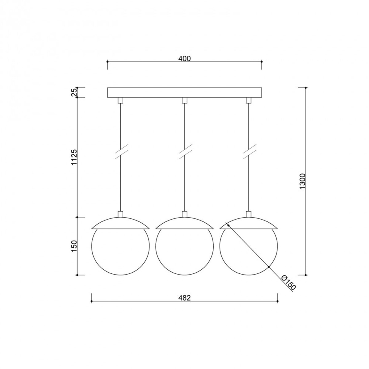 KUUL A czarna sufitowa lampa wisząca