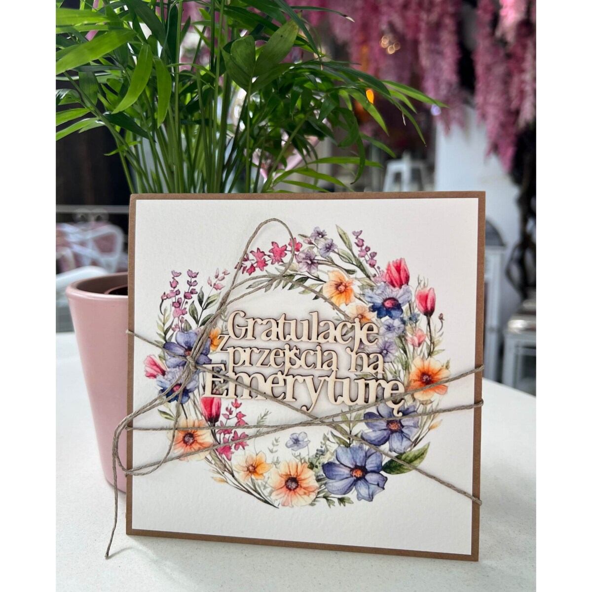 Podziękowanie za współpracę - Kartka ręcznie robiona z okazji przejścia na emeryturę