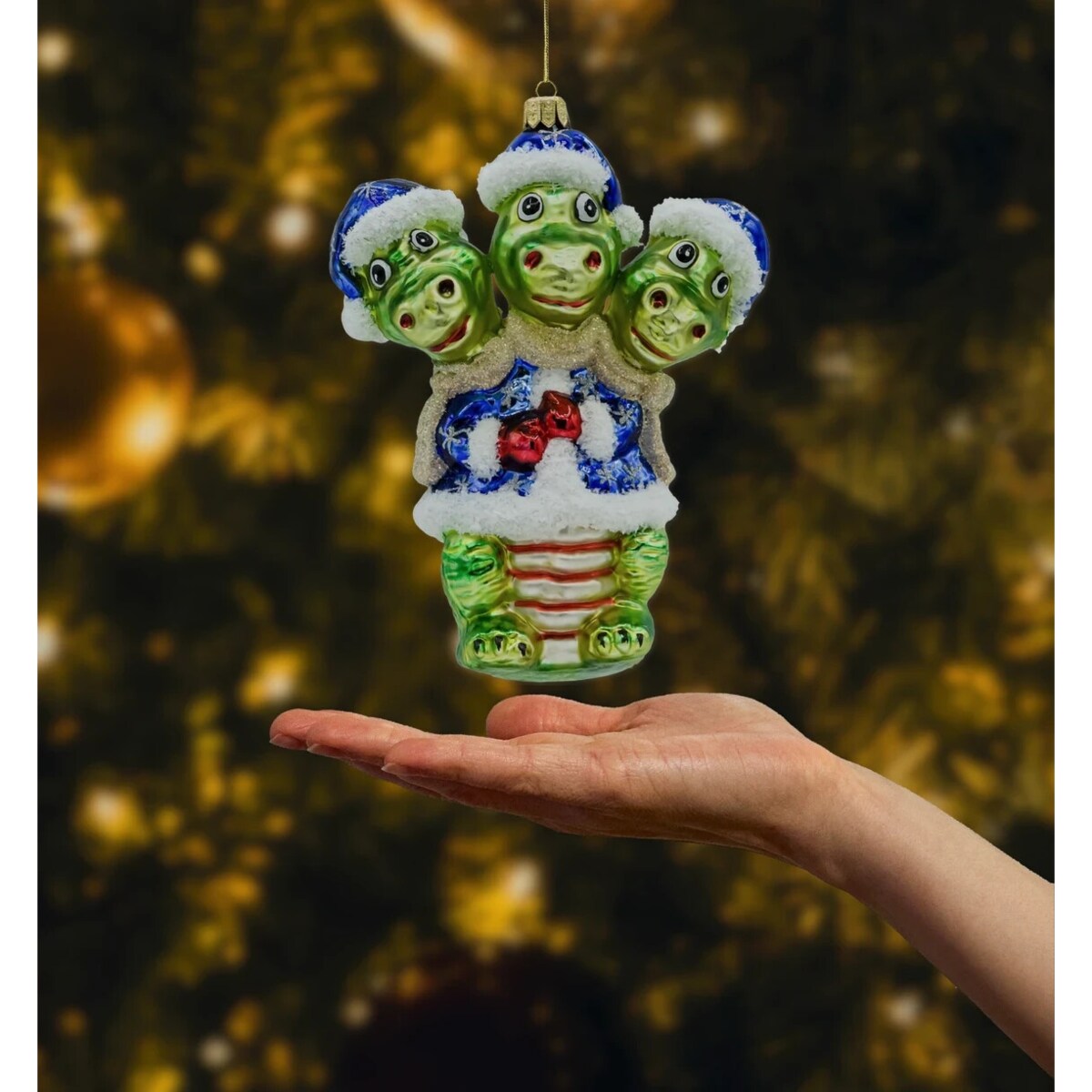 Bombka choinkowa szklana: Smok trzygłowy