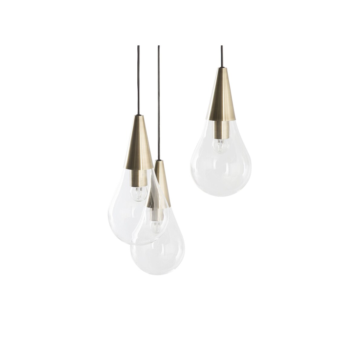 Lampa wisząca 3-punktowa mosiężna VESLE