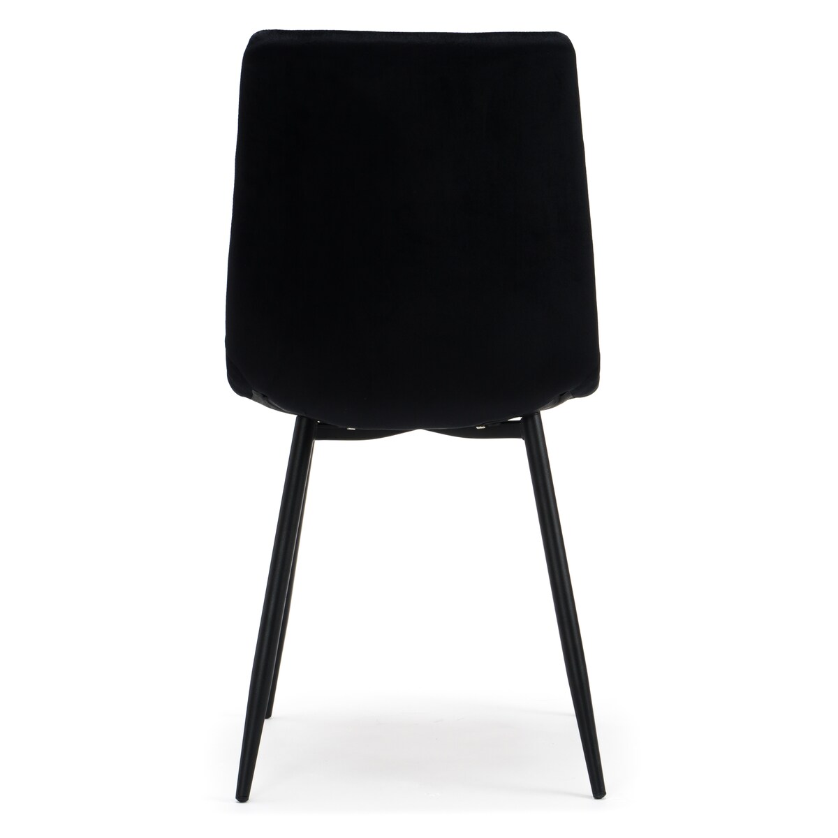 Krzesło tapicerowane pikowane welurowe do salonu jadalni PARMA czarna