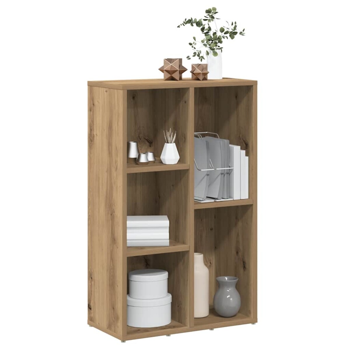 vidaXL Szafka na książki, dąb artisan, 50x25x80 cm