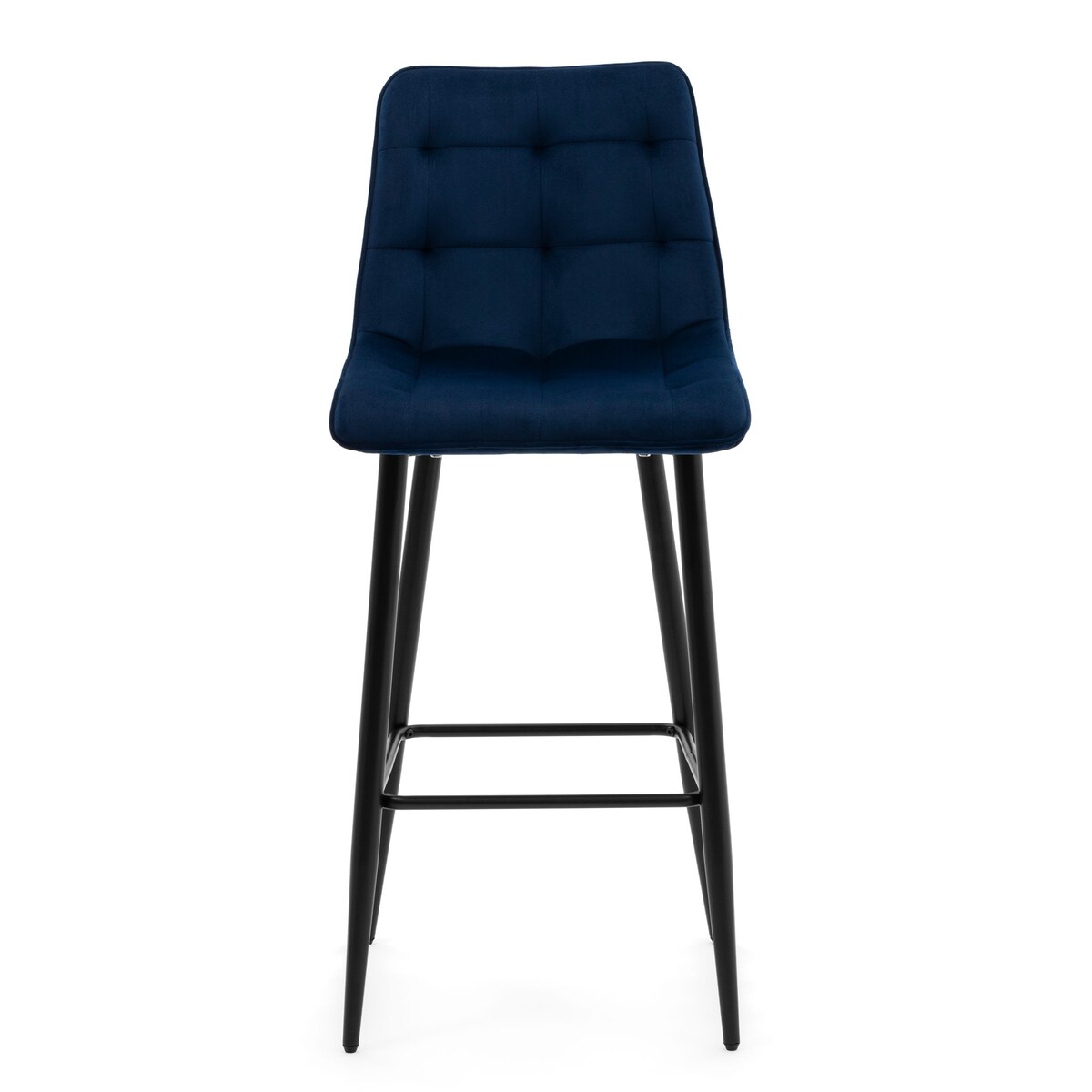 Hoker tapicerowany barowy welurowy CHIC granatowy do salonu jadalni