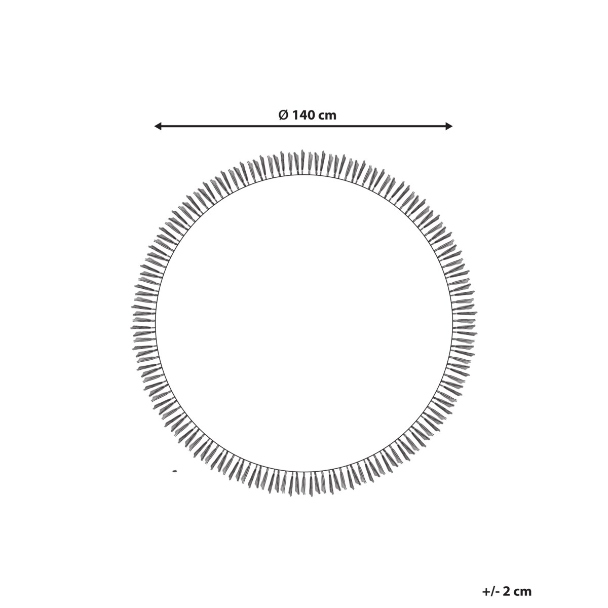 Dywan okrągły bawełniany ø 140 cm beżowy HARRAN