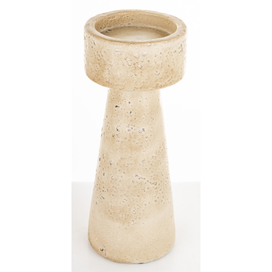 Świecznik cementowy 25x10x10 cm TORING-3 beżowy