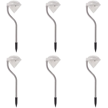 vidaXL Lampki solarne ogrodowe LED 6 szt, 9x7,8x29,5 cm