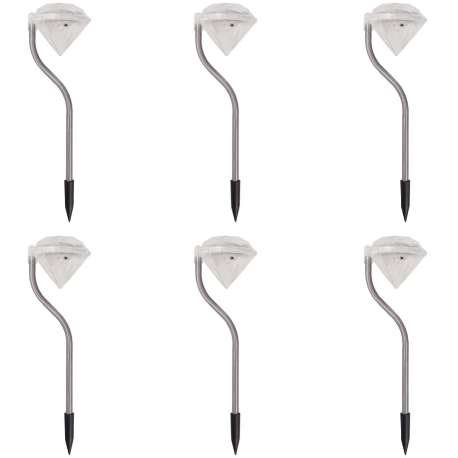 vidaXL Lampki solarne ogrodowe LED 6 szt, 9x7,8x29,5 cm
