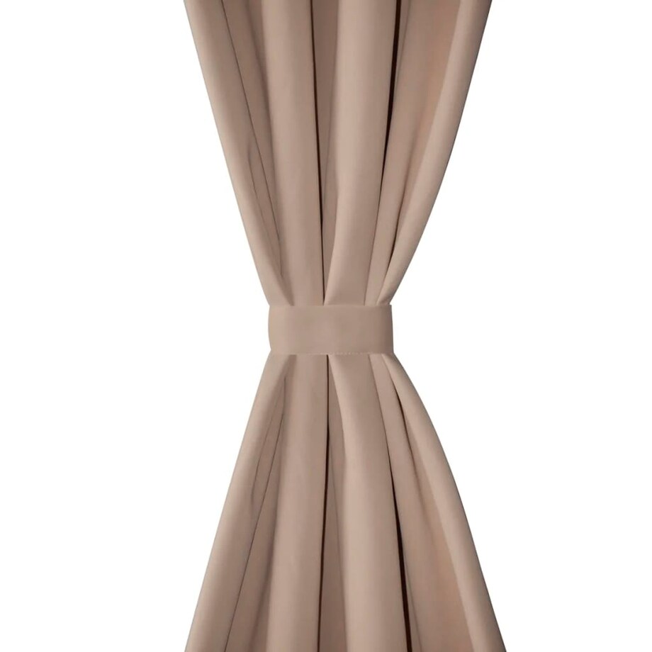 vidaXL Zasłony zaciemniające z kółkami, 2 szt., 135 x 175 cm, kremowe