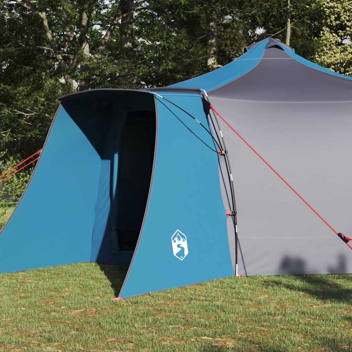 vidaXL Namiot Tipi Niebieski i szary 492 x 492 x 275 cm tkanina