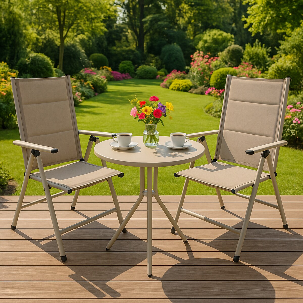 2 X Krzesło Ogrodowe Składane Turystyczne Tarasowe Krzesełko Do Ogrodu