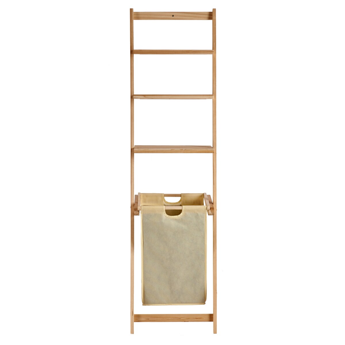 Regał łazienkowy z koszem na pranie CLEAR, 156,5 x 41 x 4 cm