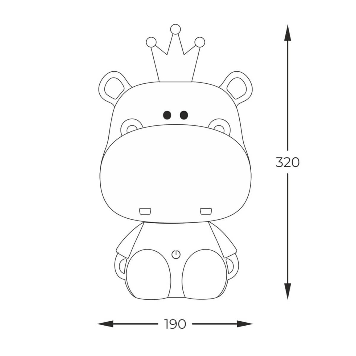 Stołowa lampka dekoracyjna Hippo KDR-613B-PK Zumaline LED 3W 4000K różowa biała