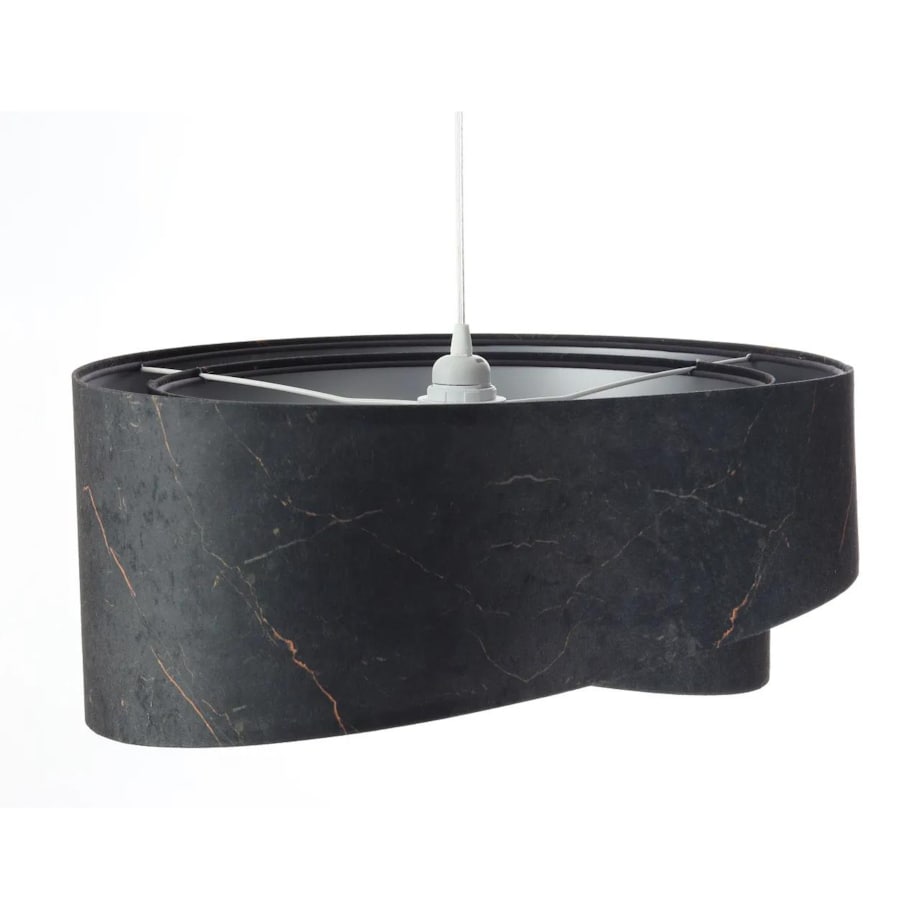 Lampa wisząca BLACK MARBLE czarna/srebrna