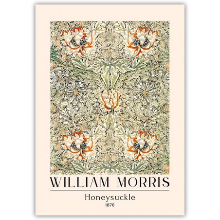 plakat william morris honeysuckle 50x70