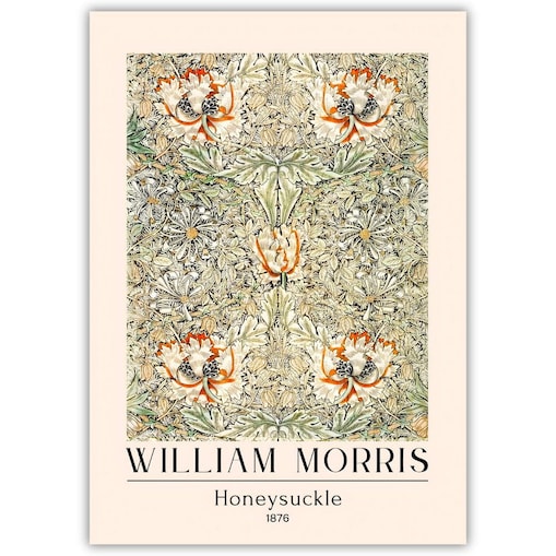 plakat william morris honeysuckle 50x70