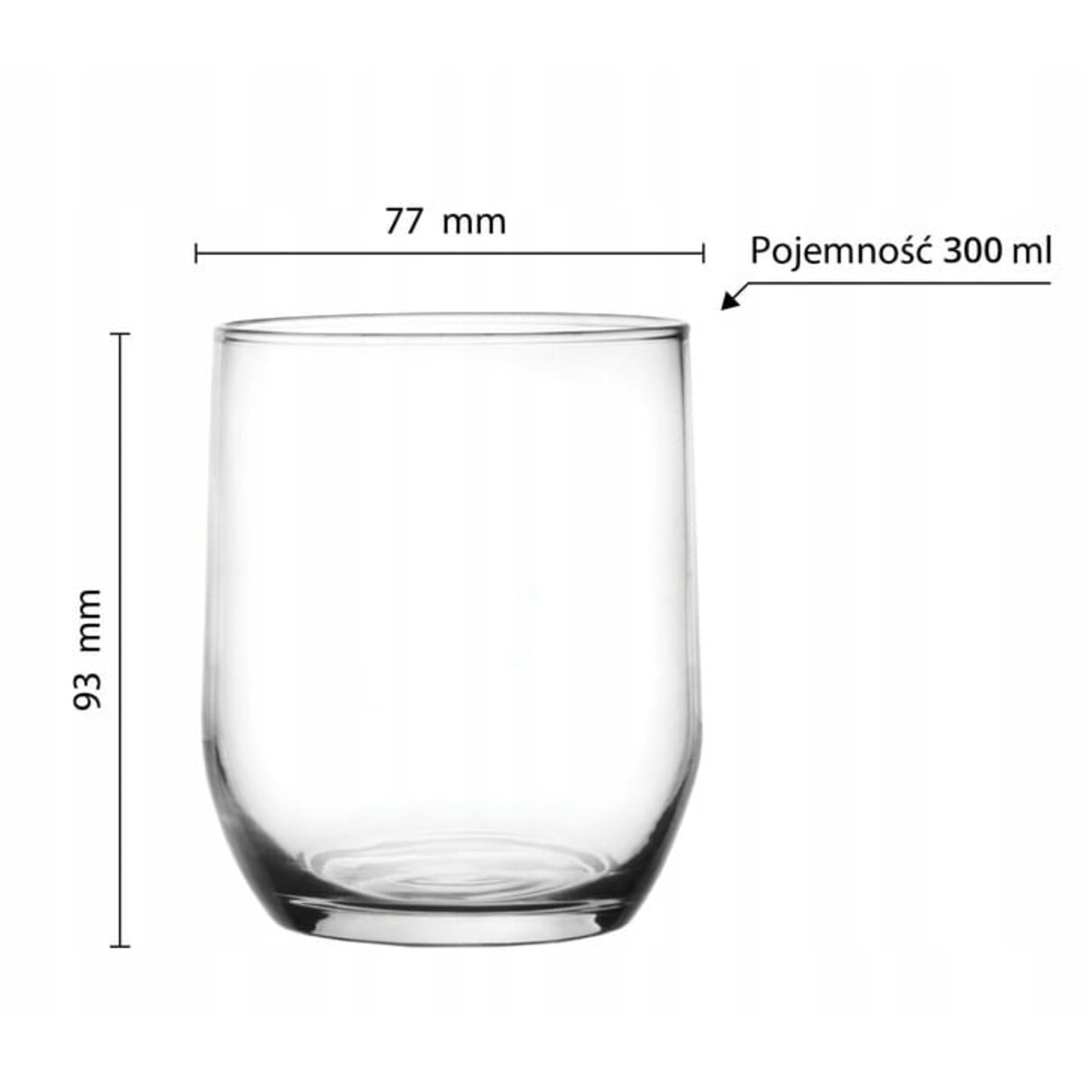 SZKLANKA NISKA DO DRINKÓW SOKÓW WODY NAPOJÓW DRINKÓW 280ml mała obła