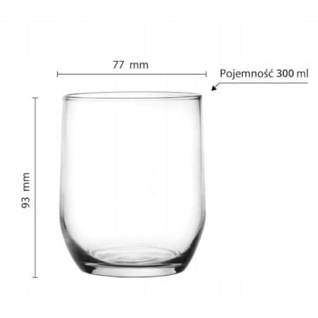 SZKLANKA NISKA DO DRINKÓW SOKÓW WODY NAPOJÓW DRINKÓW 280ml mała obła