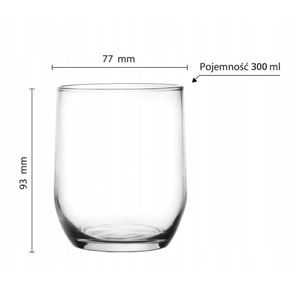 SZKLANKA NISKA DO DRINKÓW SOKÓW WODY NAPOJÓW DRINKÓW 280ml mała obła
