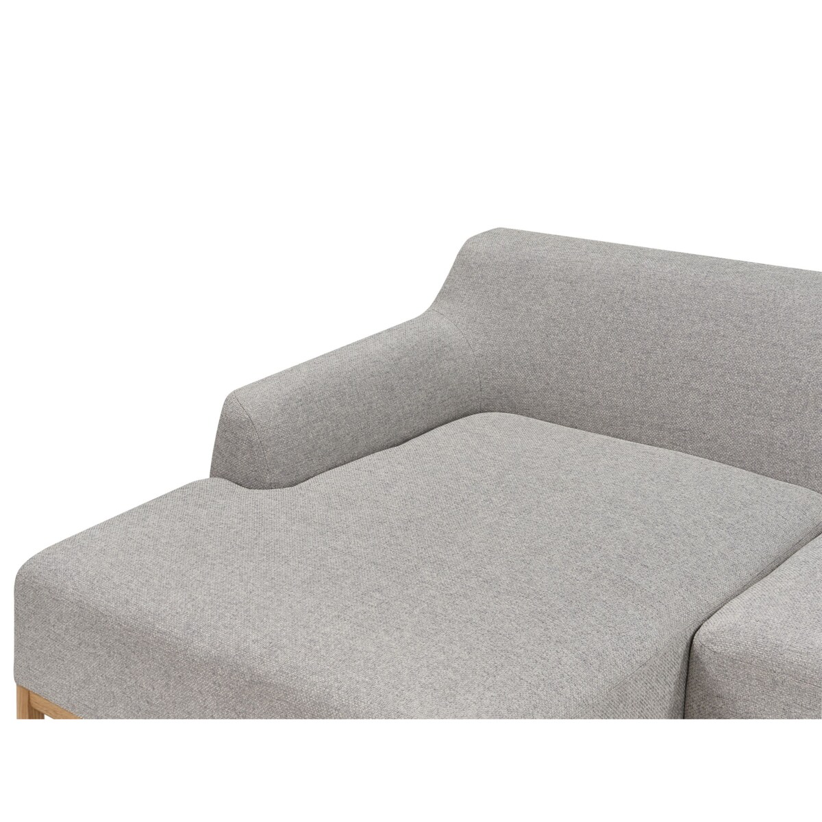 Sofa narożna prawostronna SOSJO Szary Tkanina