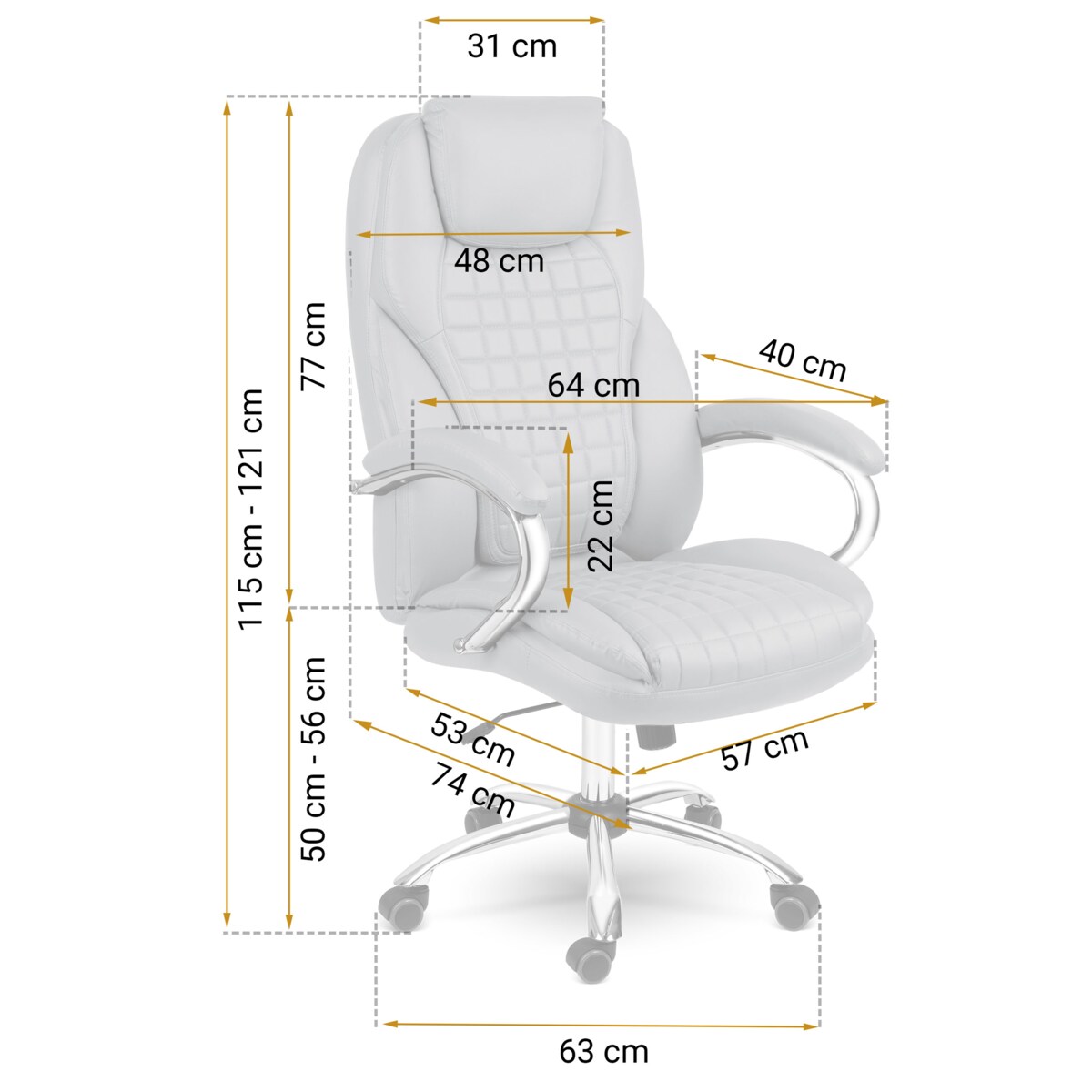 Fotel biurowy gabinetowy krzesło biurowe Sofotel Batory