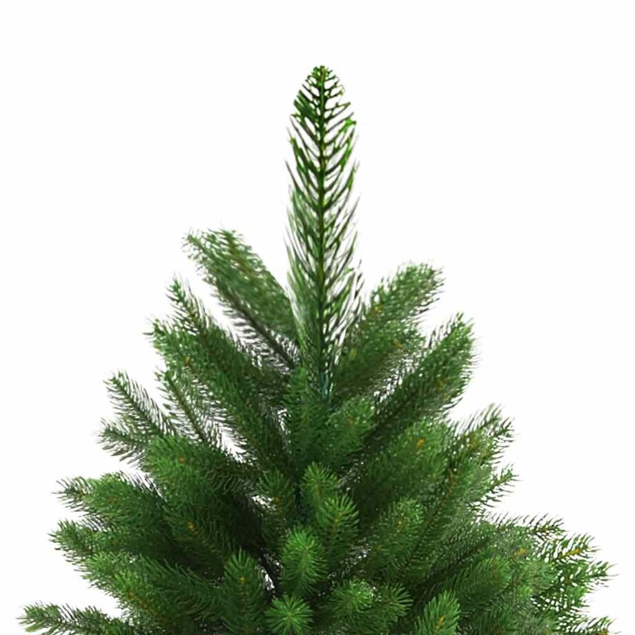 vidaXL Sztuczna choinka z lampkami i bombkami, 240 cm, zielona