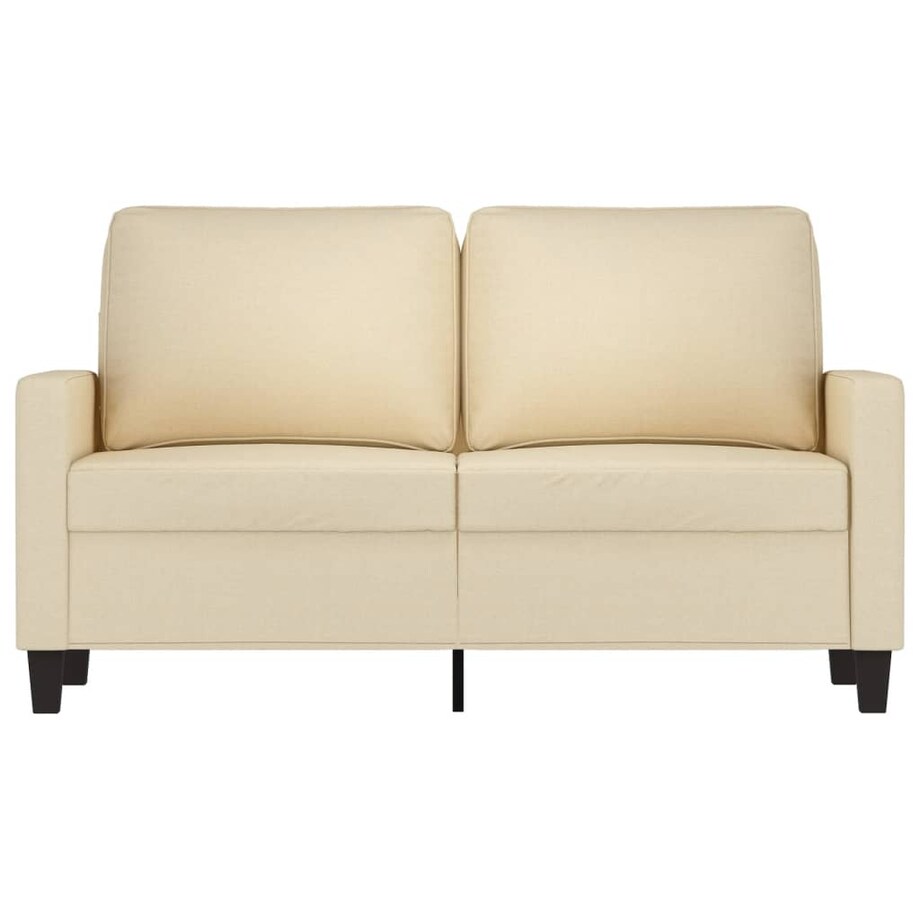 vidaXL 2-osobowa sofa, kremowa, 120 cm, tapicerowana tkaniną