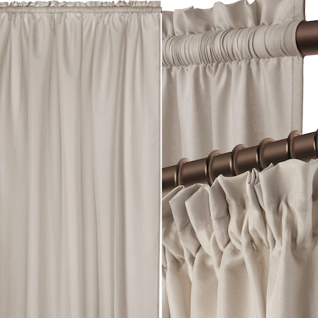 Zasłona Ogrodowa Wodoodporna Tarasowa Taśma Żabki Tunel 140 x 250 + Upięcie