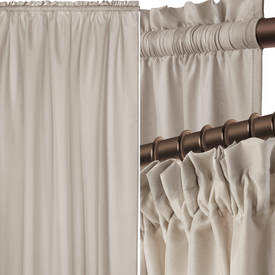 Zasłona Ogrodowa Wodoodporna Tarasowa Taśma Żabki Tunel 140 x 250 + Upięcie