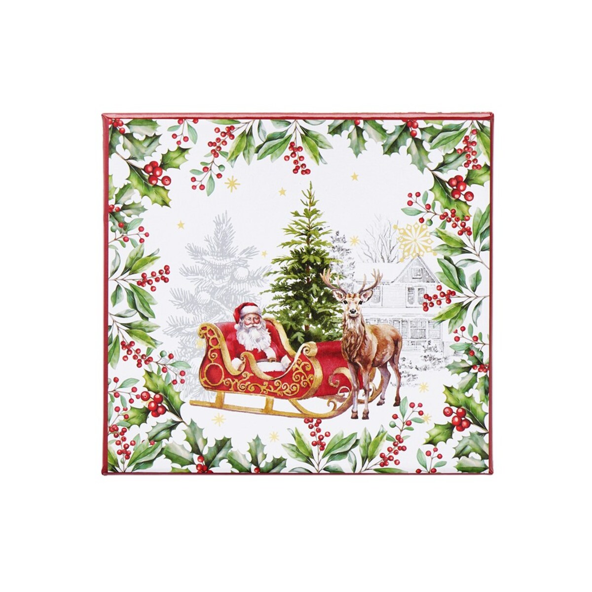 VILLA ITALIA Kubek świąteczny porcelanowy FROZEN NOEL Sanie Mikołaja