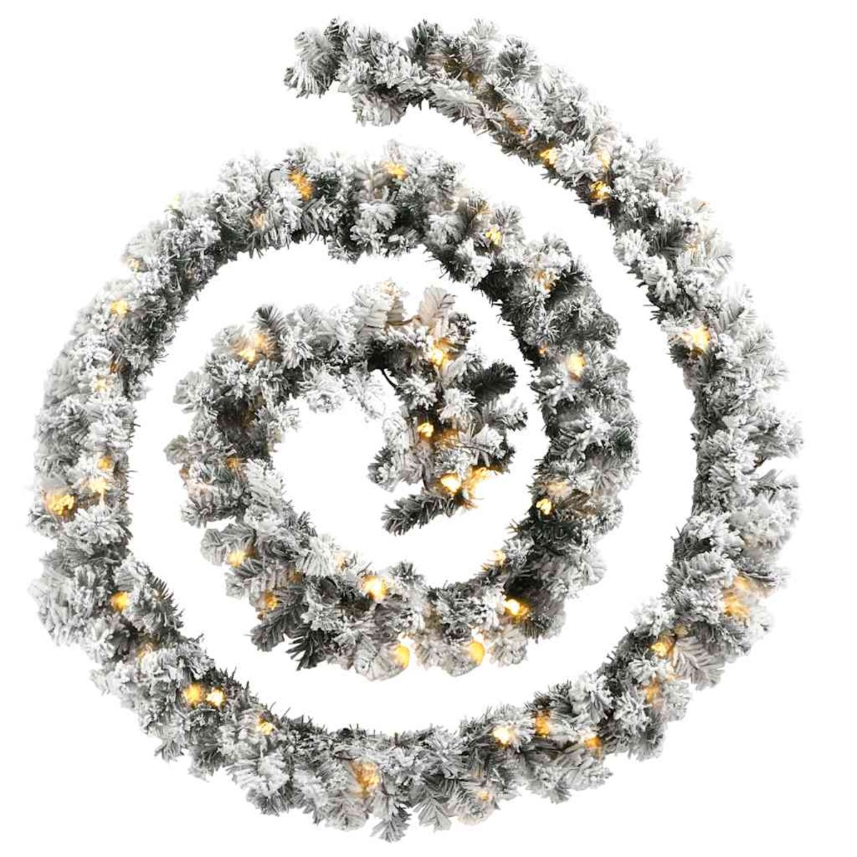 vidaXL Świąteczna girlanda z lampkami LED, zielona, 10 m, PVC