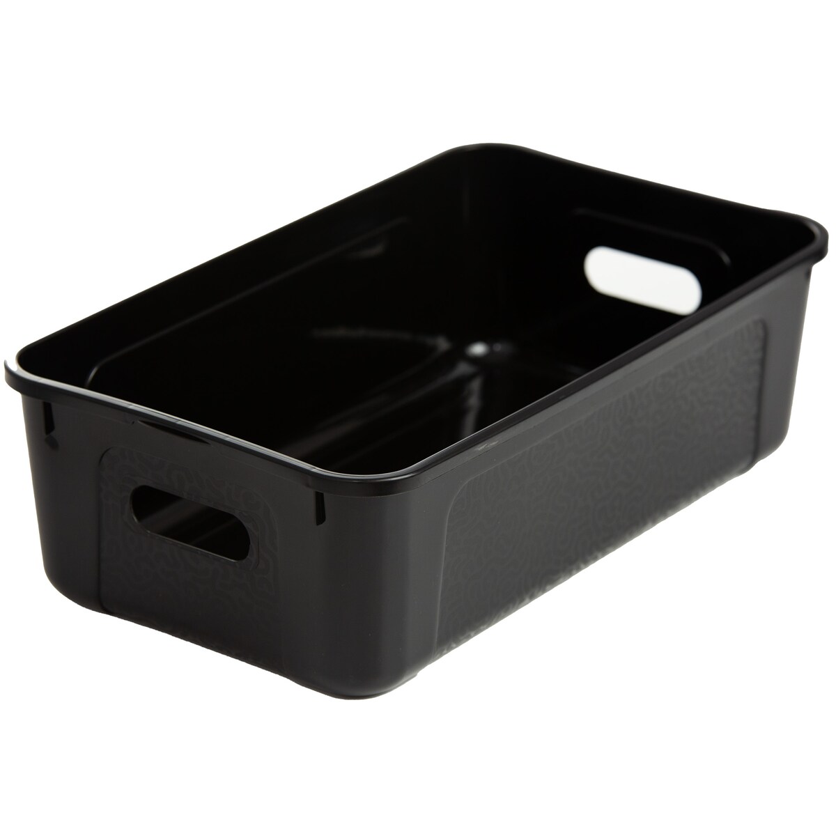 Pojemnik Pudło Plastikowe 34X20X10 Cm 7 L Z Pokrywą Do Przechowywania Czarne