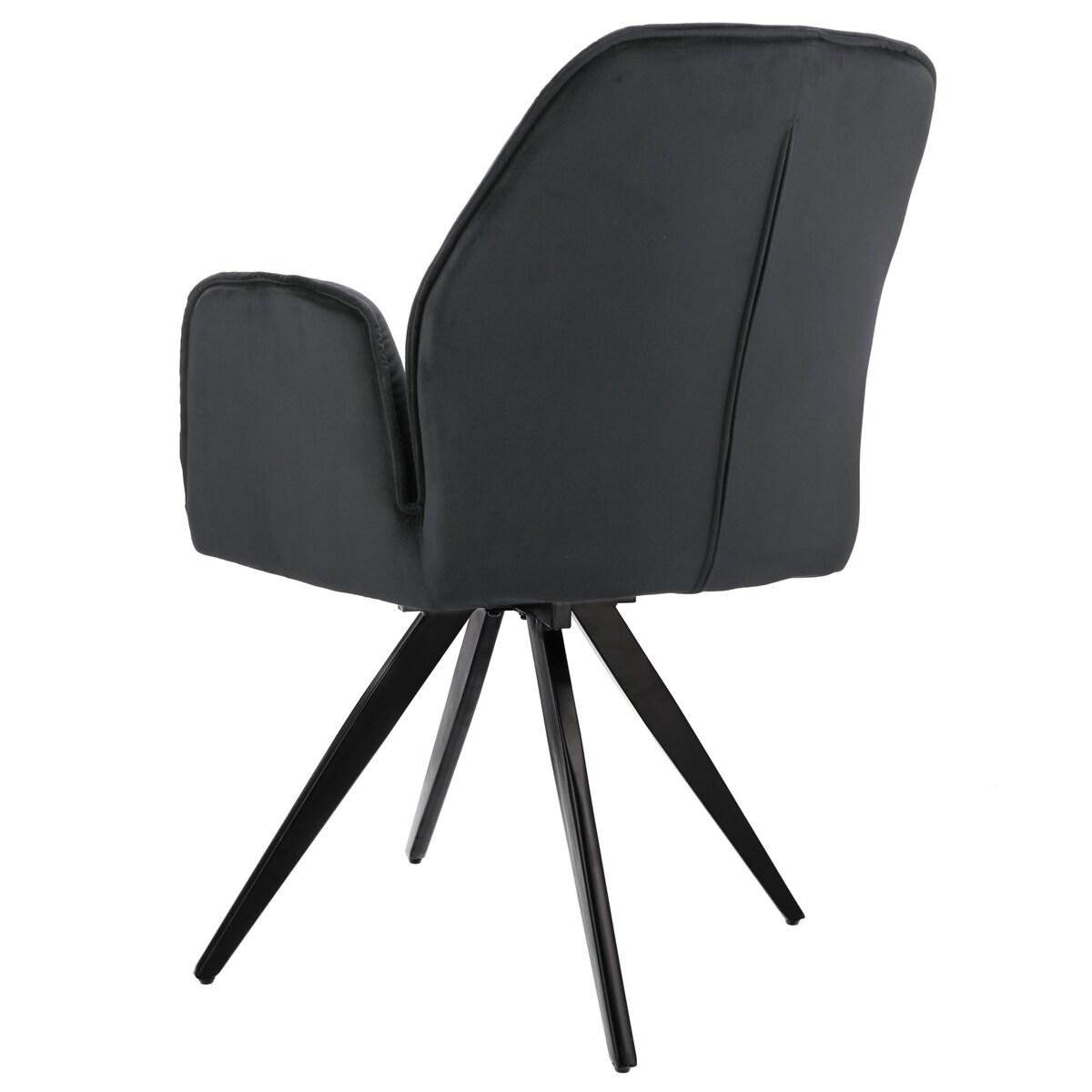 Krzesło welurowe obrotowe PERLA czarne