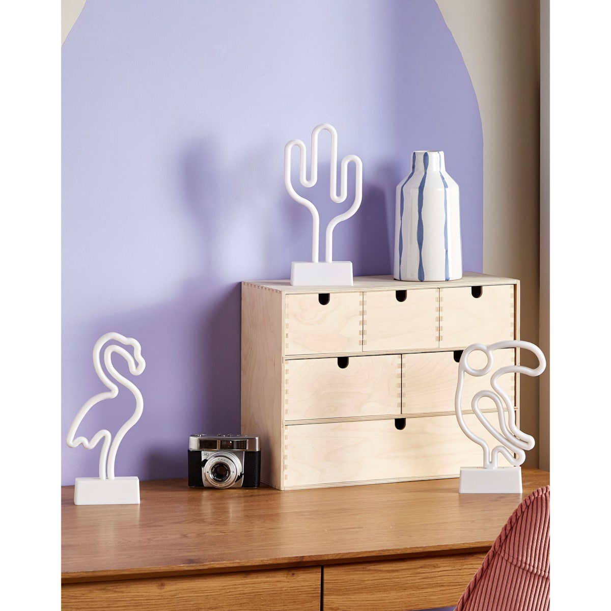 Zestaw 3 neonów LED wielokolorowy MABEL