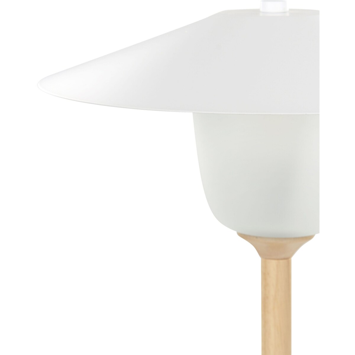 Lampa stołowa drewniana biała MOPPY