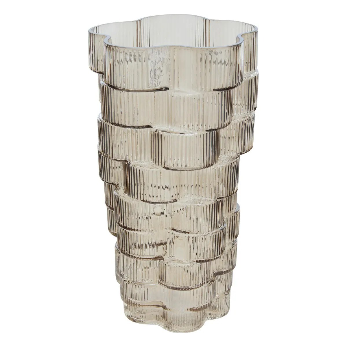 Wazon szklany, szary, 30 cm, Sky