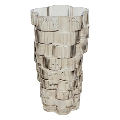 Wazon szklany, szary, 30 cm, Sky