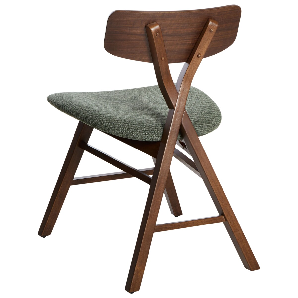 Zestaw 2 krzeseł do jadalni LELAND Drewno Ciemnobrązowy